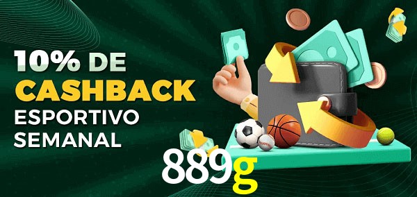 10% de bônus de cashback na 889g